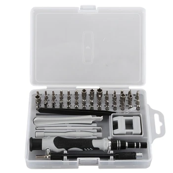 

Gray 52 in 1 Screwdriver Set with Multi-Function Magnetic Repair Computer Tool Kit for iPhone Ipad PC Laptops Smartphone Watches