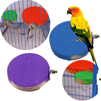 

1Pc Bird Parrot Wood Platform Stand Rack Toy Branch Perches For Bird Cage Toys Paw Grinding Toy Pet Supplies