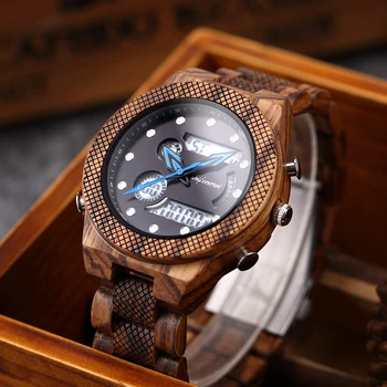 

Wood Watch Luxury Brand Watches Men Sports Watches LED Digital Quartz Men Military Clock Wooden Wristwatch Male 2020 men gift