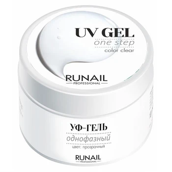 

Single-phase UV gel RuNail Professional, 3443, transparent, 15 g