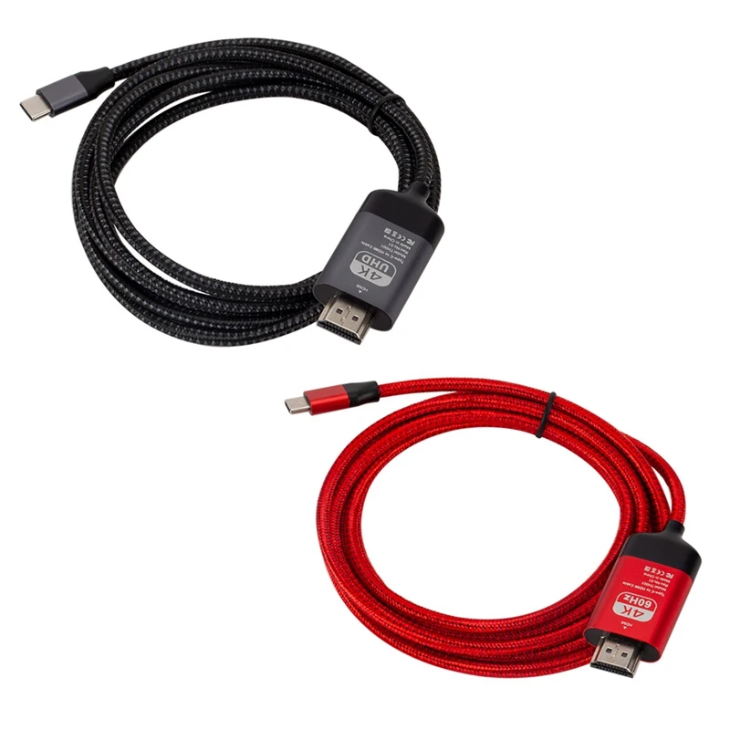 2 м 4K60hz тип-c к HDMI линии HD ТВ Аудио Видео AV ТВ кабель адаптер для samsung Galaxy S9 S10 Note 9 MacBook