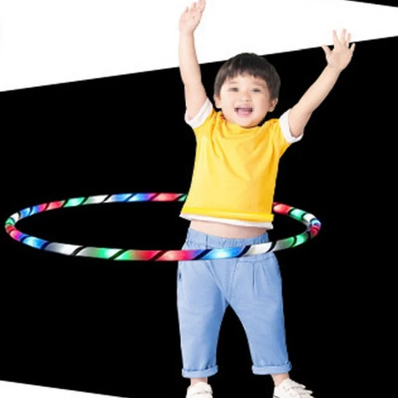 Sport Fitness Hoop 90CM LED Flashing Yoga Circle body building Ring fitness hoop