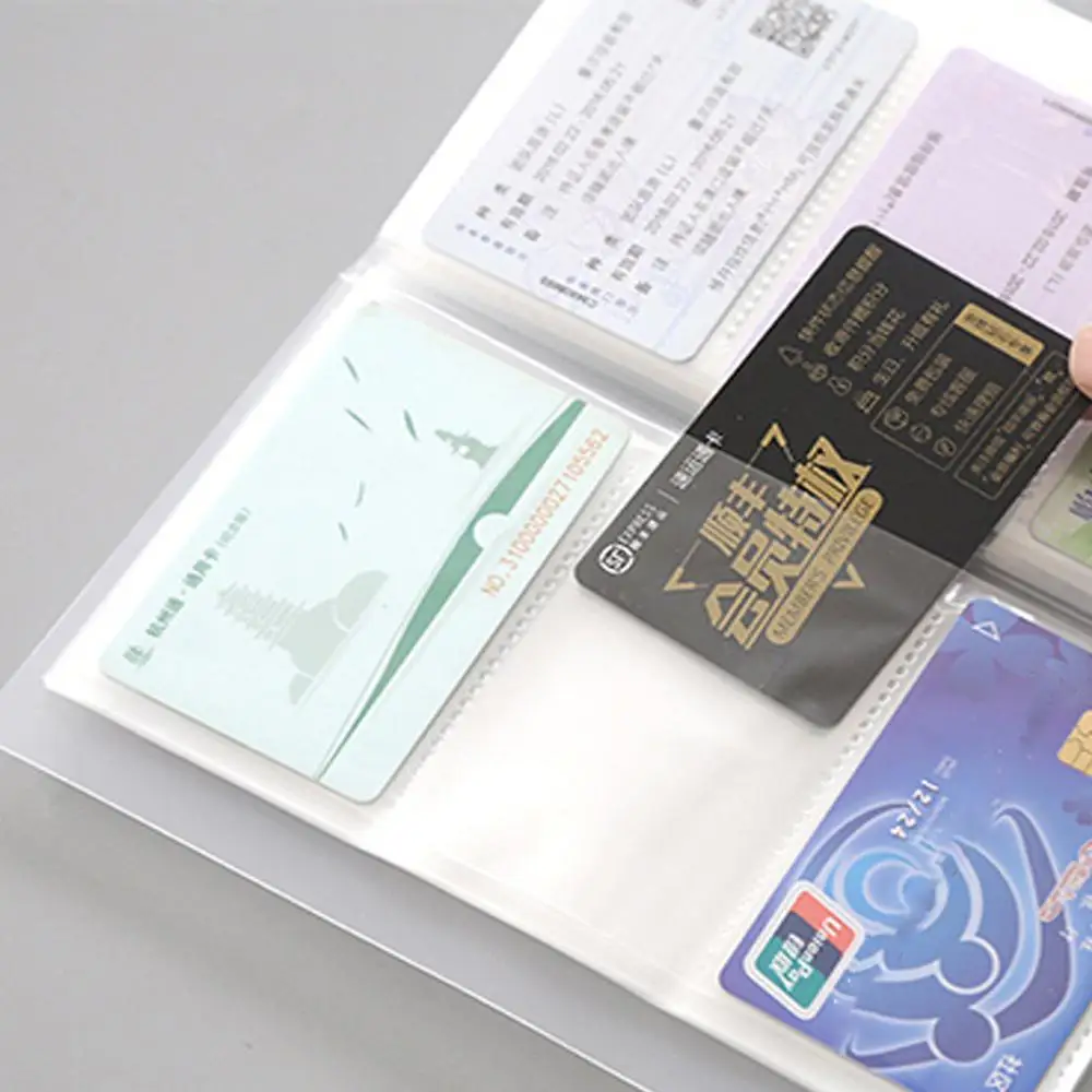 240 слотов прозрачный чехол из полипропилена визитная карточка книга большой емкости ID Держатели билетов коллекция клип