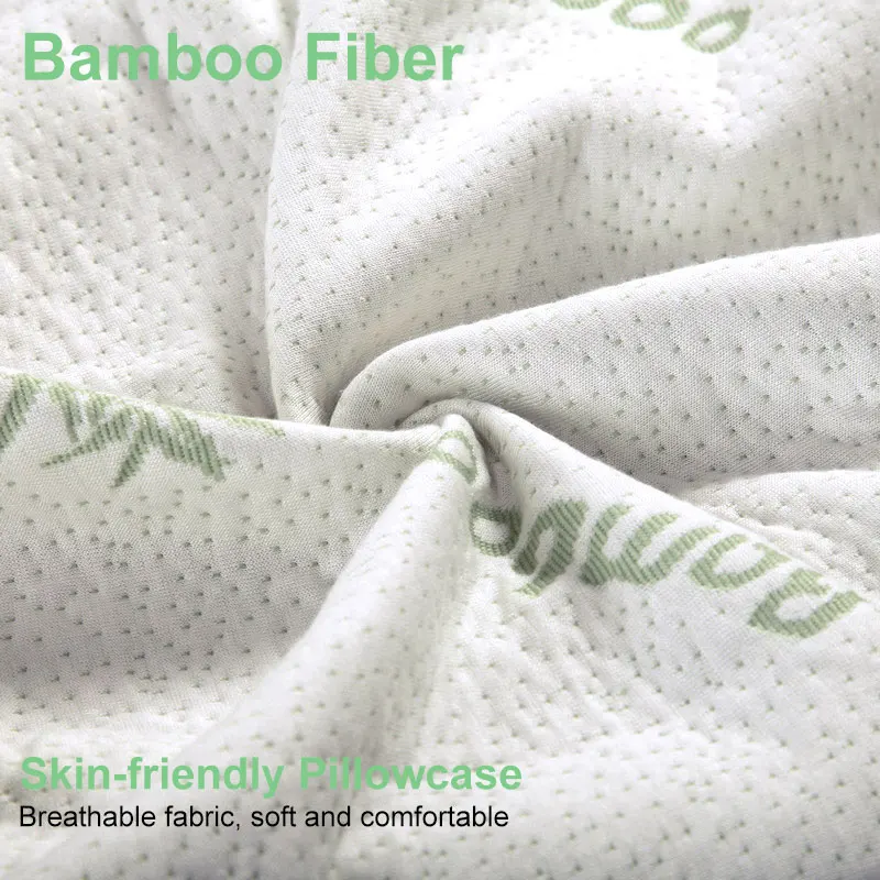 Sleeping Bamboo Fiber Memory Foam Fillow Slow Rebound Health Care Breathable Pillow Orthopedic Neck Fatigue Relief Drop Shipping