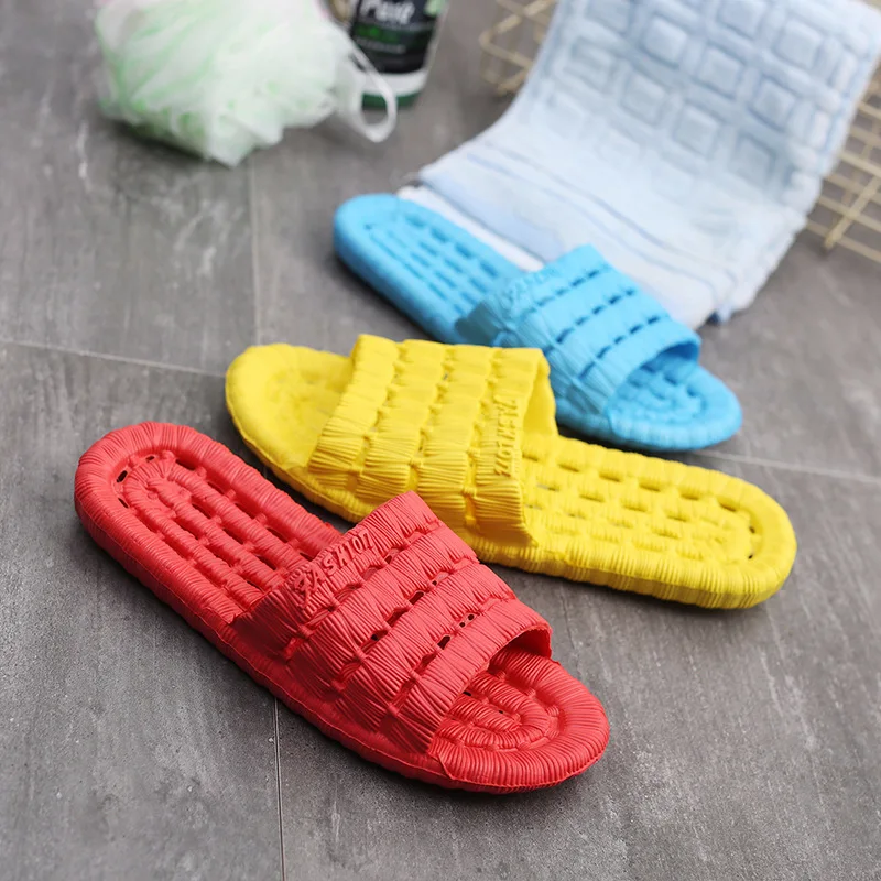 

Summer Slipper Men And Women Couples Bath Hollow out Anti-slip Sandals Pool Bathroom Leaking Home Drag