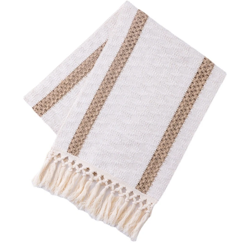 Macrame Table Runner Natural Burlap Woven Boho Tassel Wedding Bridal Shower Rustic Home Farmhouse M6CE | Дом и сад