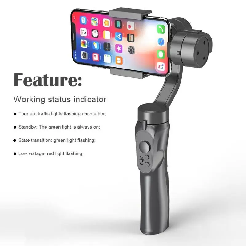 

H4 3 Modes USB Charging Smartphone Gimbal Handle Handheld Stabilizer Grip Portable Fast Regulation Good Stability Dropship New