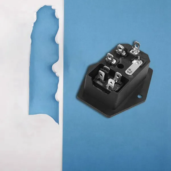 3 Pin IEC320 C14 Входной модульный Штепсель предохранитель переключатель Мужской