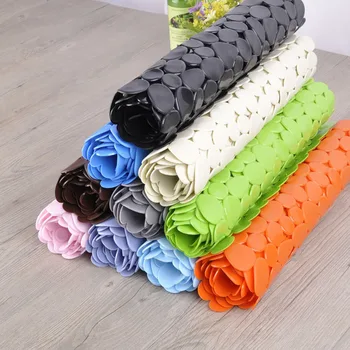

70x36cm/88x40cm New Non-slip Bathroom Mat Cobblestone PVC Floor Rugs Shower Cushion Cups Safety Bath Mat Stone Kitchen Carpet