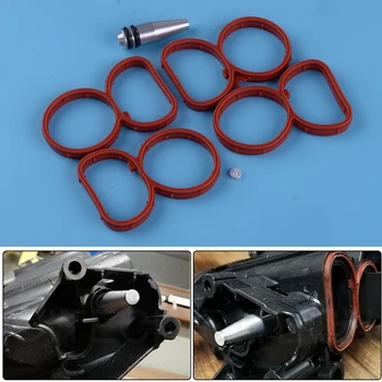 

DWCX 11618507239 11617801438 Swirl Flap Plug Blank Removal Replacement with Manifold Gaskets Fit for BMW N47 2.0 D Accessories