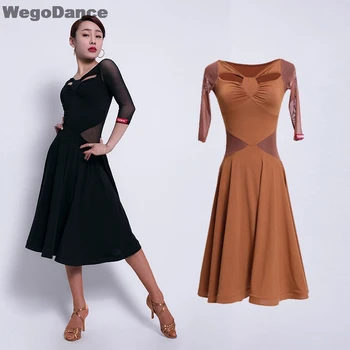

High Quality Latin Dance Dress Women/Girls/Lady New Sexy Salsa/Ballroom/Tango/Cha Cha/Rumba/Samba Dresses Half Sleeve