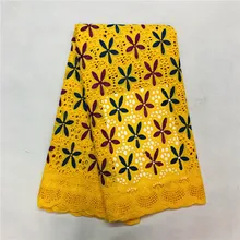 Торговля африканская швейцарская вуаль кружевная ткань с камнями белая нигерийская кружевная ткань из Дубая для свадьбы 5 ярдов/партия