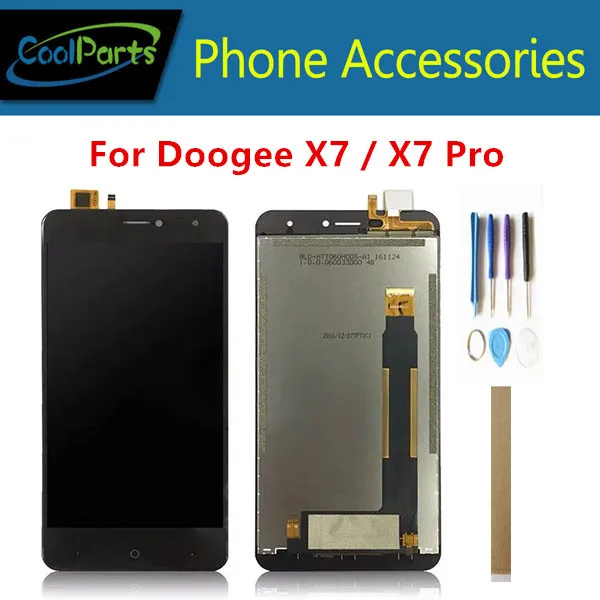 Продажа Оригинальный 6,0 дюймов Для Doogee X7 X7 Pro ЖК дисплей с сенсорным экраном дигитайзер сенсор стекло черный цвет с инструментами лента
