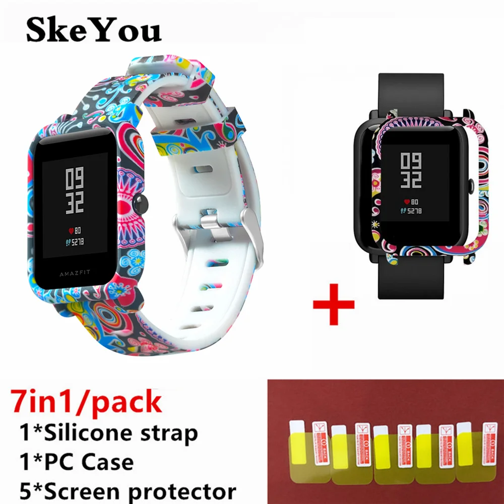 7в1 для Xiaomi Huami Amazfit Bip Beep ремешок часов Мягкая силиконовая защитная пленка с