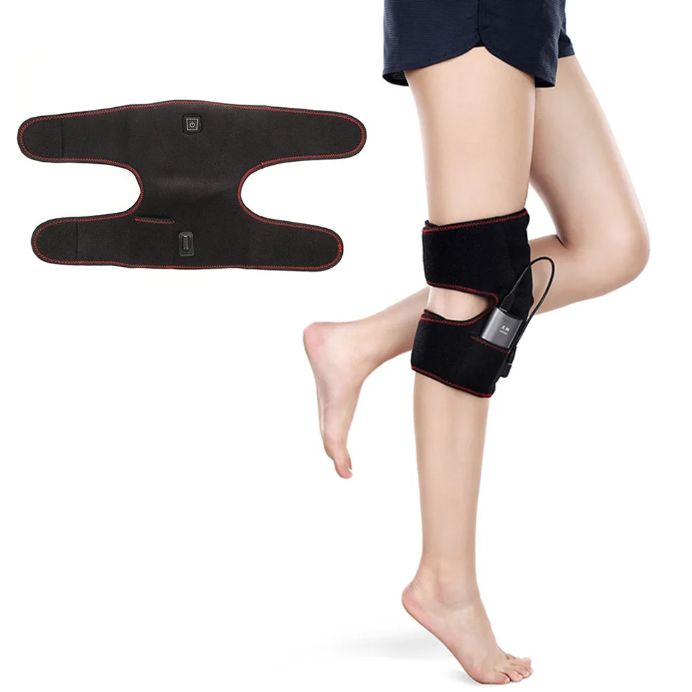 3 Gears Adjustable Temperature Knee Pad Protective Heated Soft Daily USB Charging Brace Pain Relief Support Keep Warm Electric