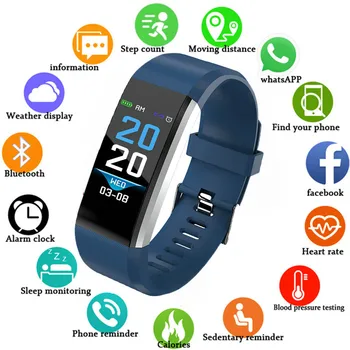 

Smart Bracelet Blood Pressure Measurement Waterproof Fitness Tracker Watch Heart Rate Monitor Pedometer Smart Band Women Men