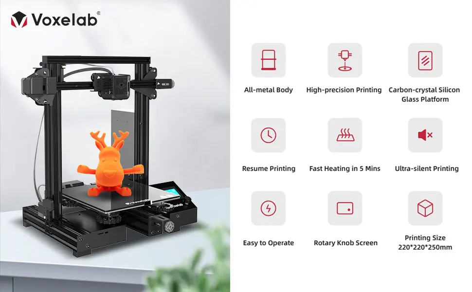 Voxelab Aquila C2 3D Printer Fully Open Source with Resume Printing Function DIY 3D Printers Printing Size 220x220x250mm best resin 3d printer