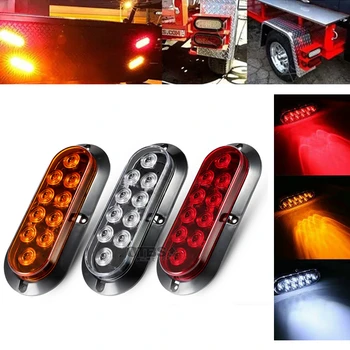 

1Pair White/Red/yellow 12V led Warning light Car Truck Backup Reverse Light Rear Tail Stop light Trailer LED Turn lamp