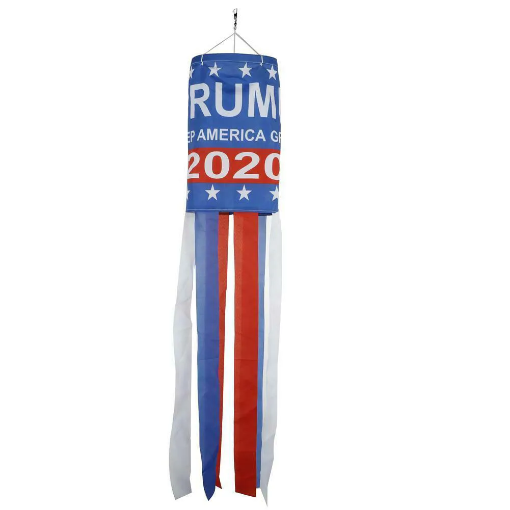 Tassel Design Patriotic Fade Resistant Stars Stripes Hanging Type Polyester America Practical Decoration Durable Wind Flag