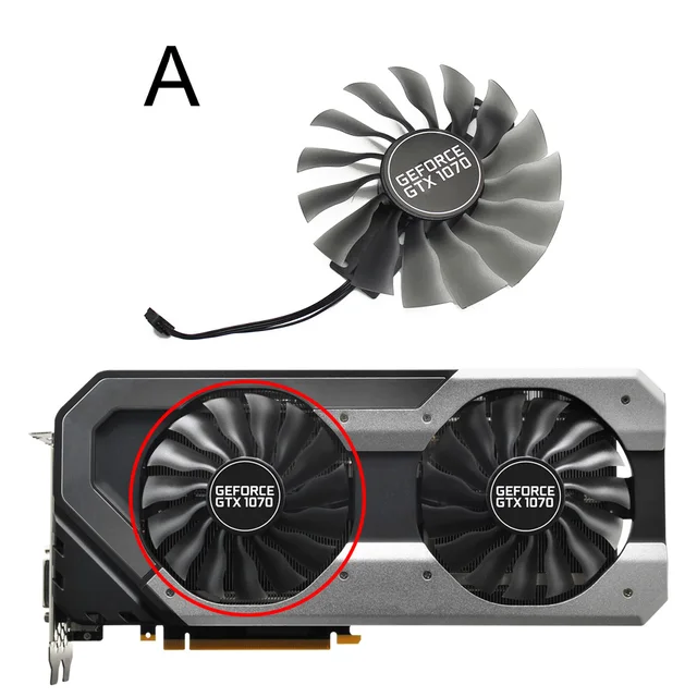GAA8S2U FD10015H12S DC12V 0.45A for EMTek PALIT GTX 1070 GTX1070 Super JetStream Graphics card cooling fan A 1PCS