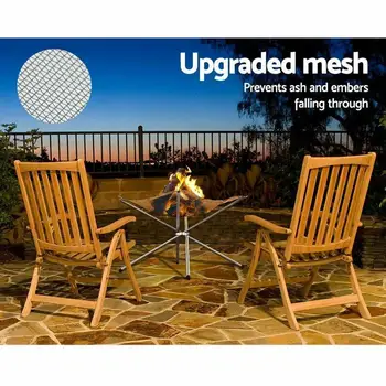

Outdoor Portable Fire Rack Folding Table Grill Stainless Grid Point Stove Steel Wood Camping Charcoal Super Heating Stove