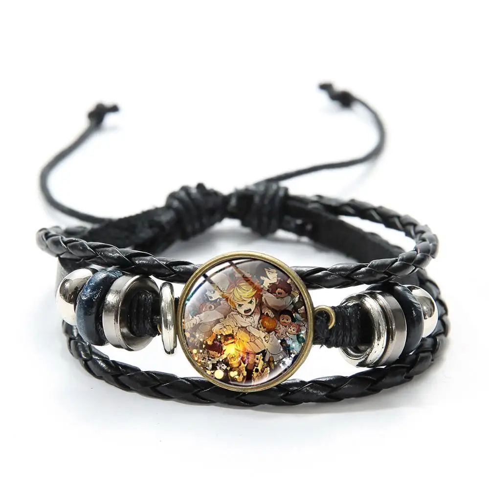 Style 4 SONGDA Anime The Promised Neverland Bracelet Emma Norman Ray Brothers Cartoon Charm Casual Leather Bracelet Friendship Gift - Окраска металла: Style 4