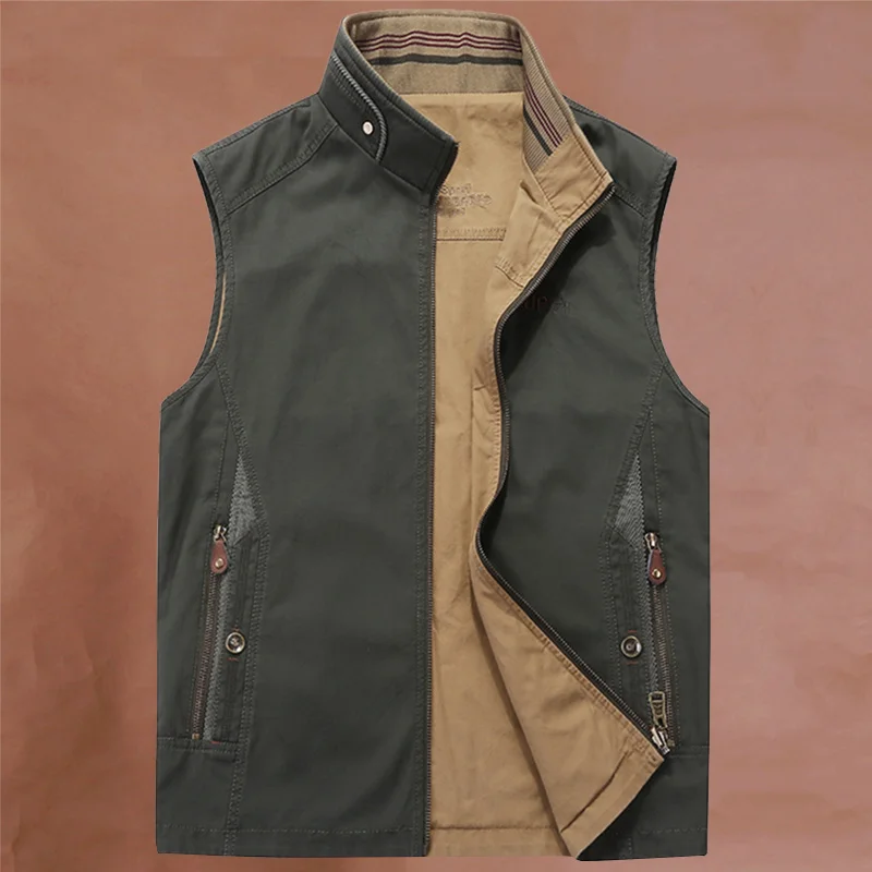 Spring New Outdoor Men's Vest Casual Clothing Fashion Thermal Business Jackets Man Autumn Sleeveless Jacket Tactical Work Vests sleeveless vest sleeveless vests fashionable vests casual jacket
