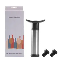 

Durable Stainless Steel Vacuum Bottle Saver Pump Humanized Design Wine Stoppers for Preserving and Sealing Bottled Wine