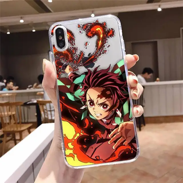 Kamado Nezuko Kimetsu No Yaiba Demon Slayer Phone Case Transparent For iphone se 6 6s 7 8 11 12 13 plus mini x xs xr pro max a7