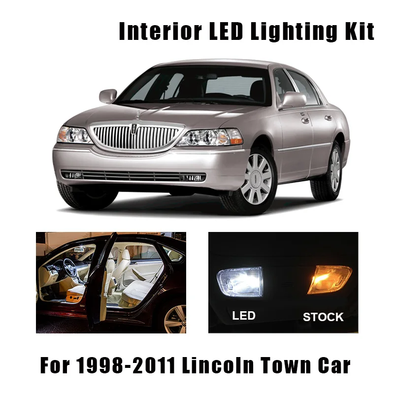 Headlights For Lincoln Town Car 18-Piece Super White LED Interior - Foto 8
