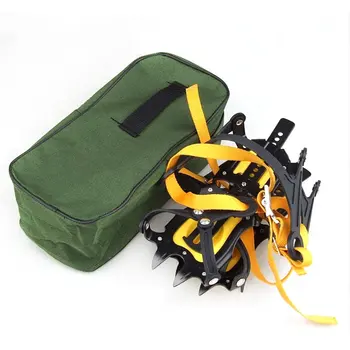 

Adjustable Ice Snow Anti-slip 10 Toothed Stainless Steel Crampons Shoe Covers Outdoor Climbing Anti-skid Crampons Shoes