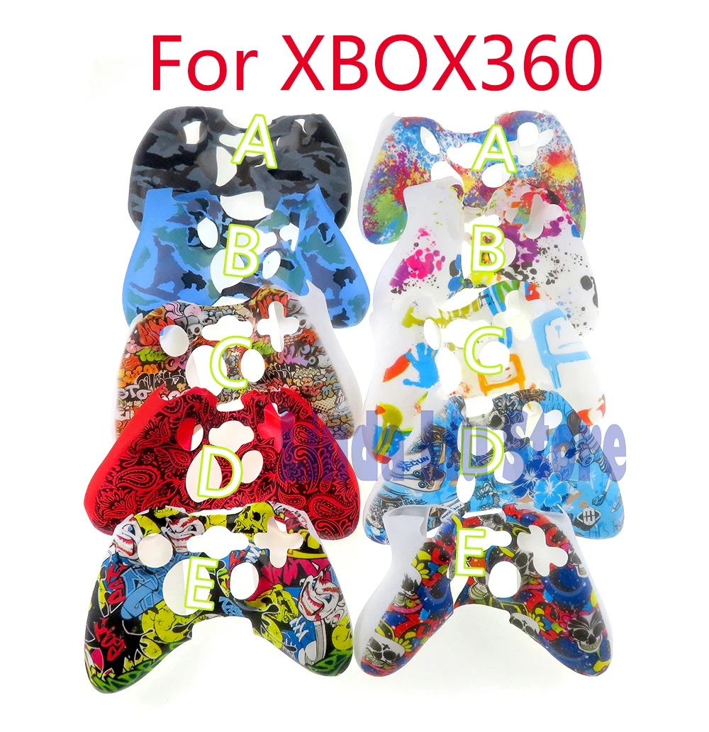 1Pc Sostituzione Trasferimento Acqua Stampa Pelle Protettiva Per Xbox 360 Custodia Morbida In Silicone Per Xbox 360 Accessori Gamepad