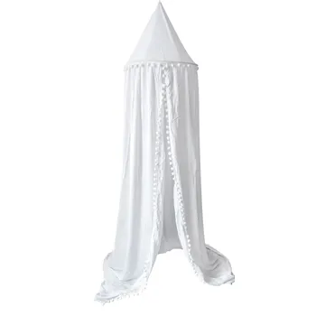 

Kids Bed Canopy Cover Mosquitos Nettingt Curtain Bedding Playing Tent White Mosquito Netting Dome Tent Cotton
