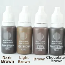 4 шт., коричневый кофе, подводка для бровей, тату, тон, Перманентная татуировка, пигмент, микро тату, перманентные чернила, боди-арт, краска, пигмент