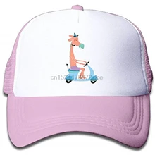 Aiw Wfdnn красивая футболка с рисунком жирафа на скутере сетки Бейсбол Кепки Детская кепка-тракер Шапки для маленьких мальчиков и девочек