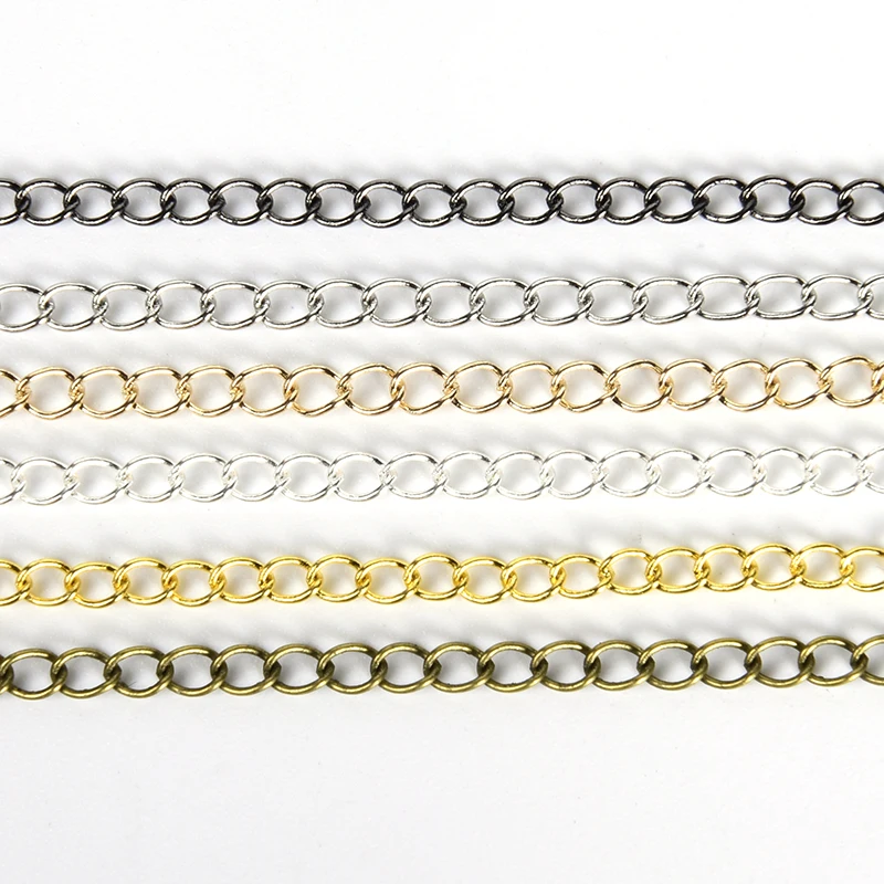 

Long Necklace Extender Chain O shaped Extended Extension Tails Chains Supplies For DIY Jewelry Making Accessories