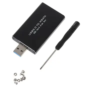 

USB 3.0 to mSATA SSD Hard Disk Converter Adapter Enclosure External Case Box ASM1153E