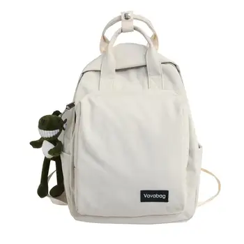 

Simple Solid Waterproof Nylon Backpack Female For Laptop 15 Travel Women 2020 Tourist School Girls Bag Over The Shoulder