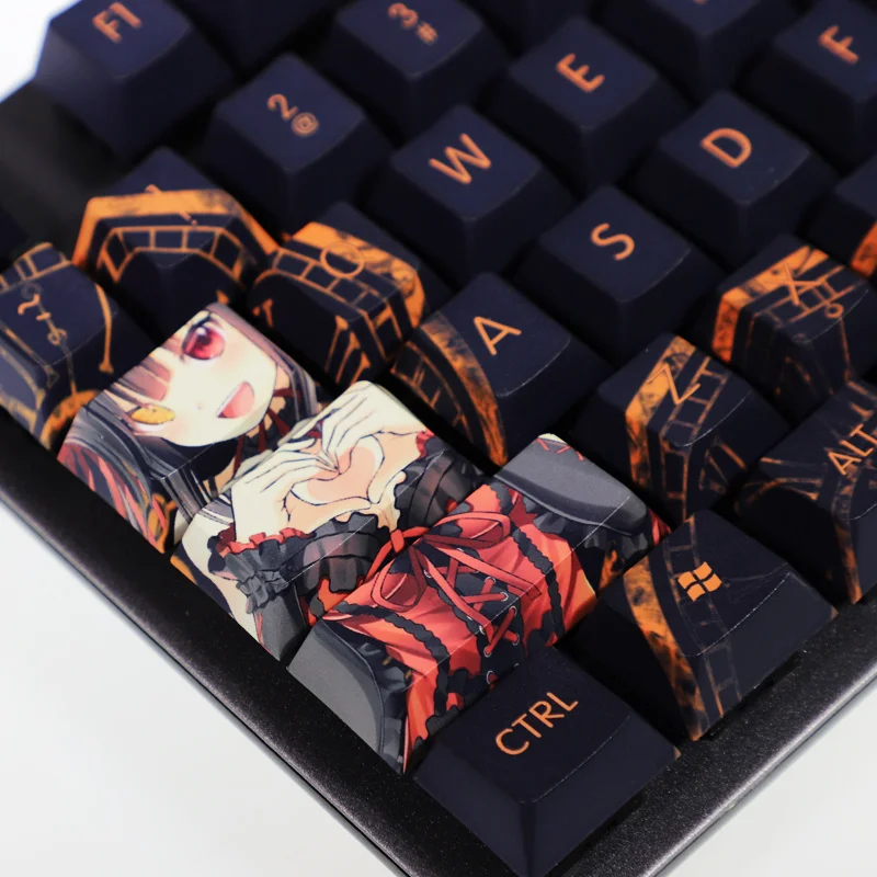 Колпачки для ключей PBT с 5 сторон сублимационной печатью Мультяшные аниме