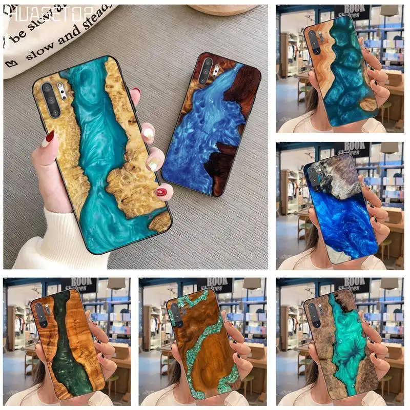 HUAGETOP полимерный деревянный мраморный цветной чехол для телефона Samsung Galaxy Note20 ultra 7