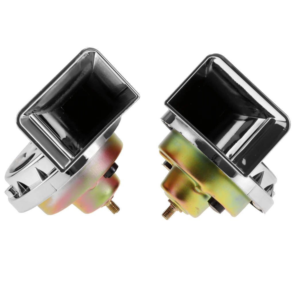 2x Loud Dual-tone Snail Horn Universal Fit For Car 12V 115dB Loudspeaker