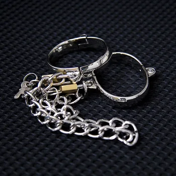 

Adult Metal Binding Bring Copper Lock Taste Alloy Handcuffs Woman Use Appliances Male Fund Shackles Hands And Feet Shackles