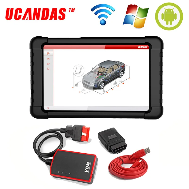 UCANDAS VDM V4.9 OBD2 Wi Fi Сканер Полная система SRS EPB TPMS ABS SAS профессиональный автомобильный