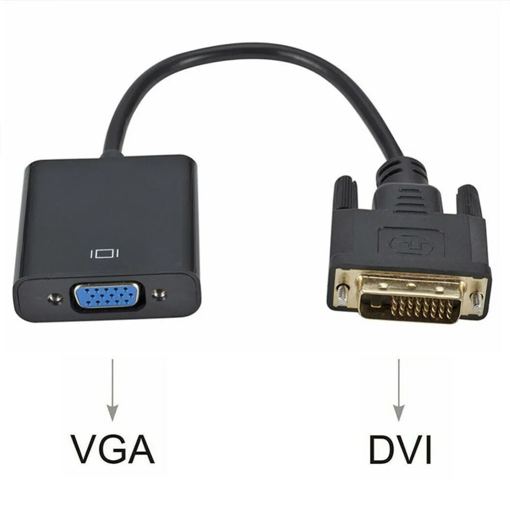 Full HD 1080P DVI-D VGA адаптер 24+ 1 25Pin штекер 15 pin женский кабель конвертер для ПК компьютер HDTV монитор дисплей