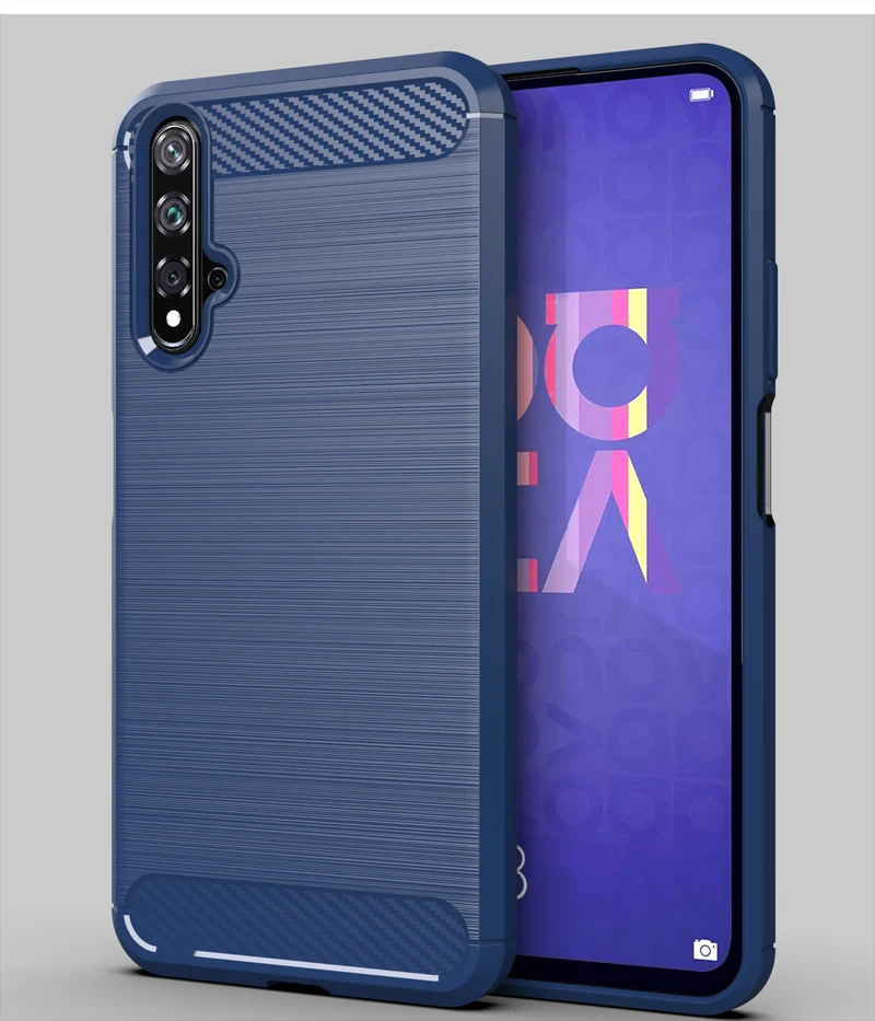 Чехол для huawei Nova 5 T, Мягкий ТПУ силиконовый бампер, чехол из углеродного волокна, матовый чехол s для huawei Nova5T Nova 5 T, Чехлы, Новинка
