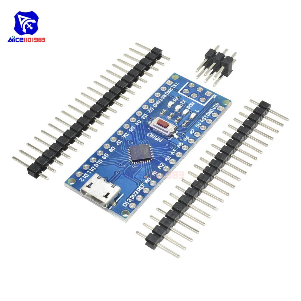 Micro USB Solderless Diymore Mini USB/Micro USB/type-C адаптер CH340 Nano V3.0 ATMEGA328P-MU ATMEGA328 микроконтроллер макетная плата для Arduino - Цвет: Micro USB Solderless