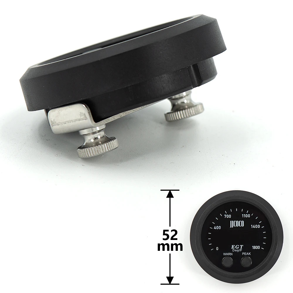 Universal Ultra-Thin Round 52MM Exhaust Temperature Gauge with Red Light LED Display 0-1800 F Car Accessories