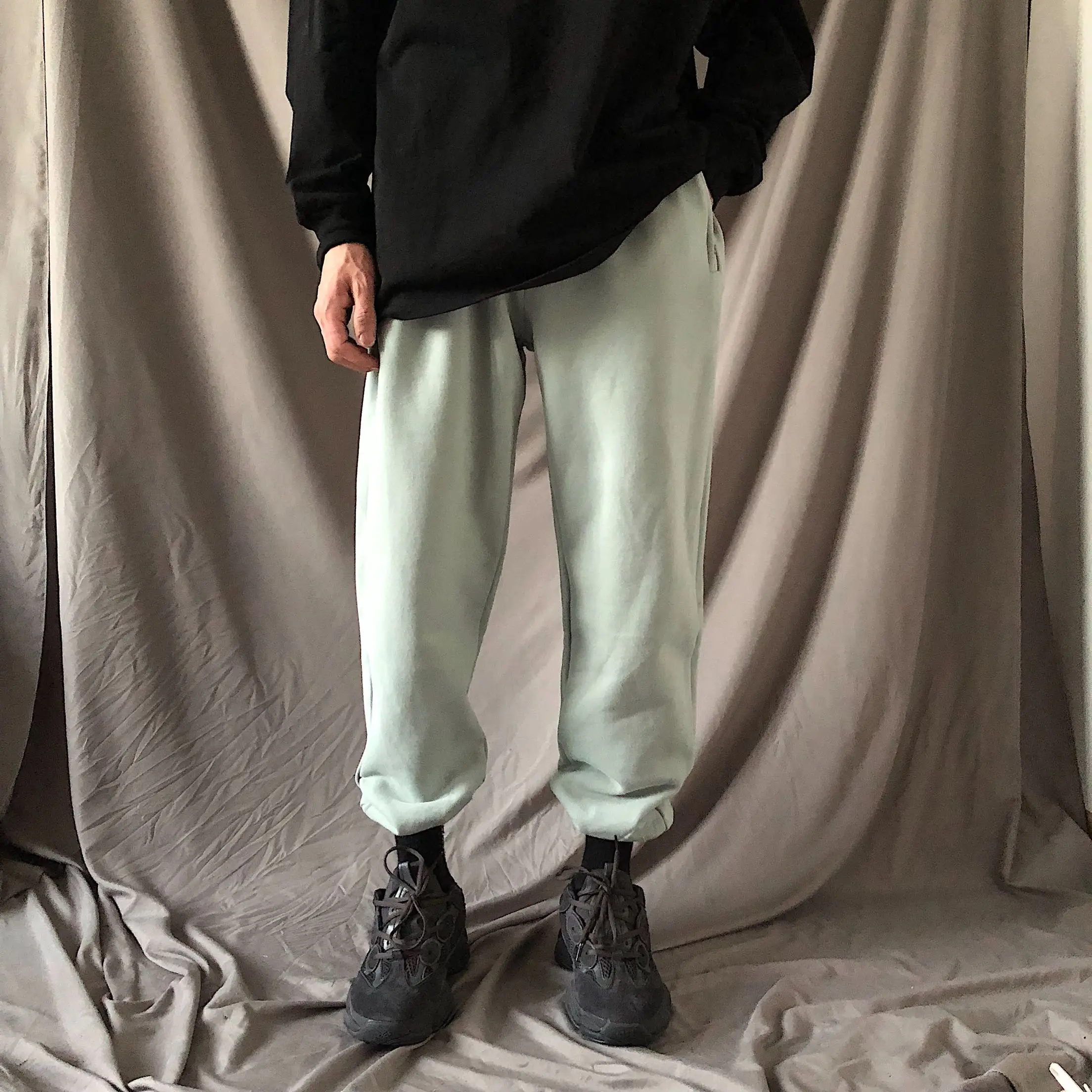Kanye West/спортивные штаны; одноцветные; сезон 6; брюки высокого качества; бархатные брюки; брюки Кардашьян
