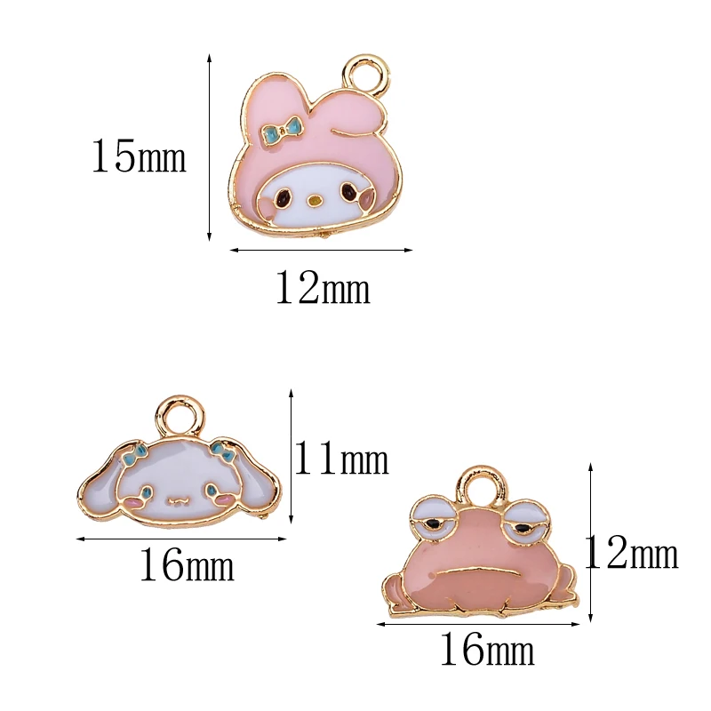 20pcs/set Cute Enamel Kuromi Charms for Necklace Bracelet Earrings Craft  Jewelry