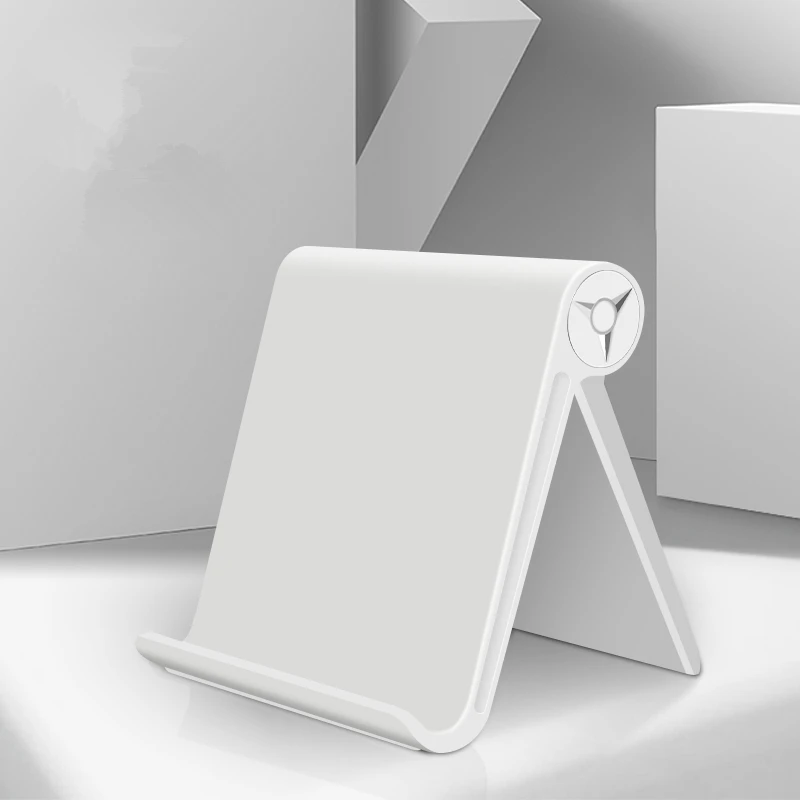 Высококачественная Подставка для планшета для IPad Kindle складной регулируемый угол Настольный держатель для телефона Подставка для iPhone samsung S9 - Цвет: Белый